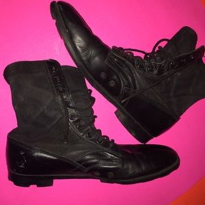 D M cloth and leather